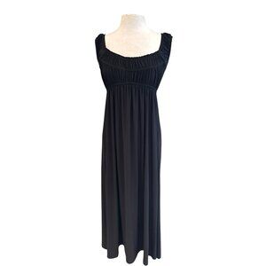 Y2K Kupcake Black Empire Waist Maxi Dress Soft Girl Cottagecore Size L
